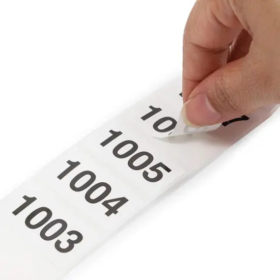 Live Show Number Stickers 1001 to 2000, Inventory Labels (1000 Pack) {4}