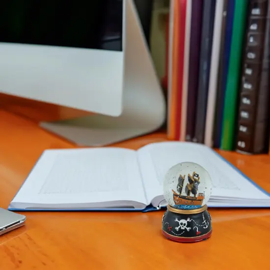 Northlight 5" Children's Musical Pirate Ship at Sea Snow Globe Black {7}