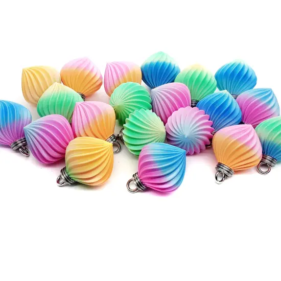 Pastel Miniature Ornaments, 20 piece Mix of Small Baubles in Pink Blue & Green, 1 inch wide, Adorabilities {4}