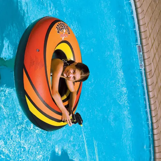 Swim Central 42" Orange and Black Inflatable Power Blaster Swimming Pool Inner Tube {3}