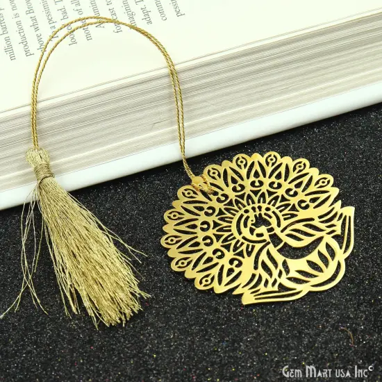 Metal Peacock Bookmark With Tassel. Gold Bookmark, Reader Gift, Handmade Bookmark, Page Marker, Aesthetic Gift. 62mm {4}
