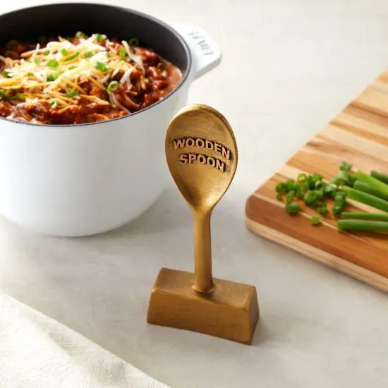 Golden Spoon Award Cooking Trophy for Chili Cook Off, Baking Contest, Best Cookie, Salsa Competition, Funny Food Prize (2.5x6.2x1 in, Bronze Metal Finish, Small) Brown {2}