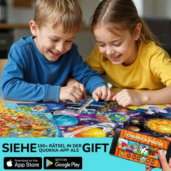 QUOKKA 300 Pcs Search & Find Floor Puzzles | Maps & Space {5}