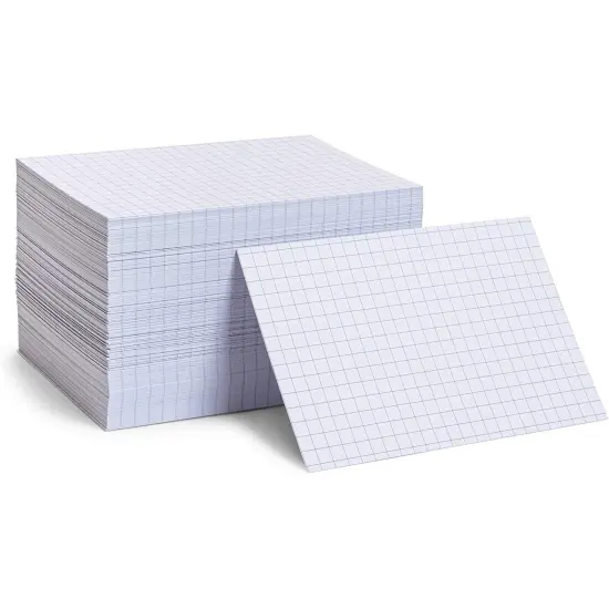 Grid Ruled Index Cards (4x6 Inches, White, 300 Pack) {1}