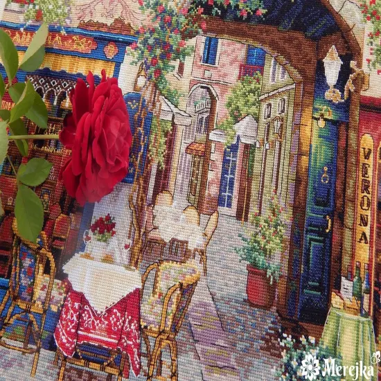 Cafe in Verona K-161 Counted Cross-Stitch Kit {2}