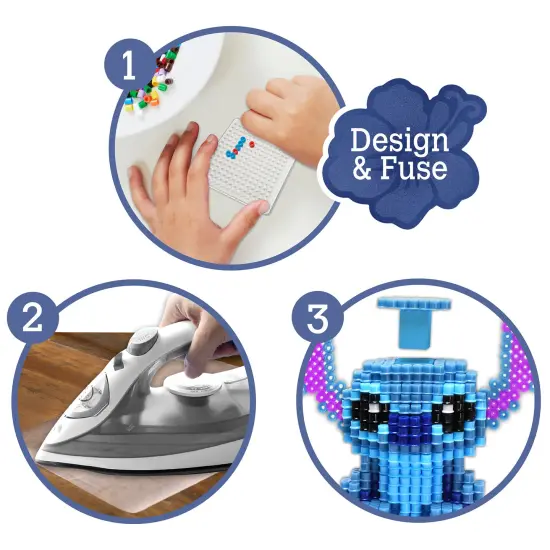 Tara Toy: 3D Pixel Creations - Disney Stitch - 2500 Beads Kit, DIY Your Own 3D Character Figure, Design-Fuse-Display, Building Art-Craft Set, Licensed {5}