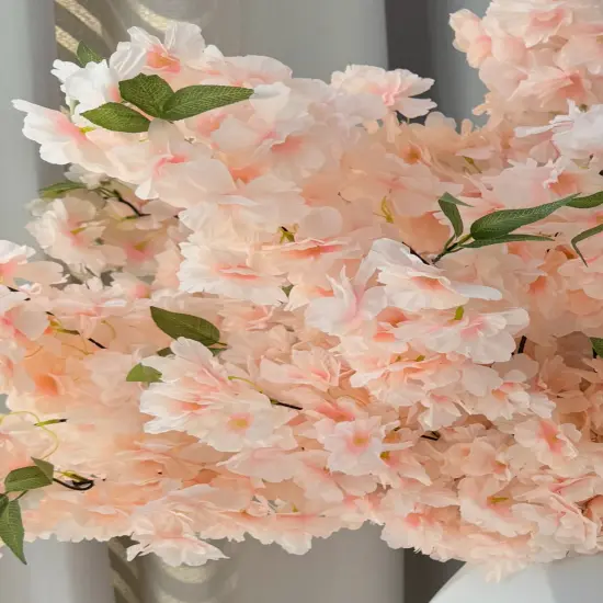 Sienna Blush Peach Silk Cherry Blossom Flower 3 Branches Pack 40'' Inches Spring {3}