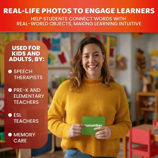 312 Flash Cards Set for Speech Therapy & Vocabulary Building Activities {5}