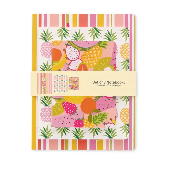 Squeeze The Day Stitched Notebook Set, Softcover Journal, Class Notebooks {4}