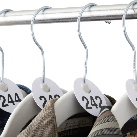 2 Sets of Round Numbered Tags 1-300, Double-Sided Plastic Coat Check Tickets (1.7 In, 600 Pieces Total) {6}