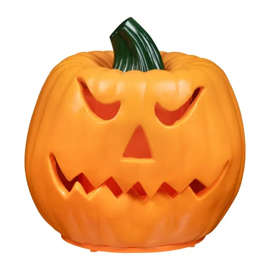 Northlight LED Lighted and Animated Double-Sided Jack O' Lantern Halloween Decoration - 9.75" Orange {3}