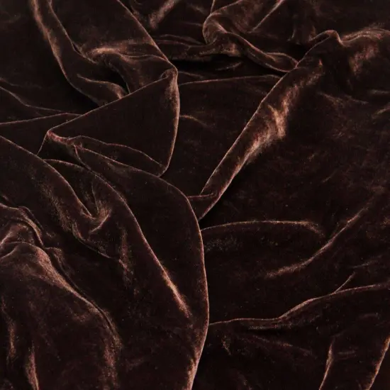 1 Yard Silk Rayon Velvet Fabric 45 Inches Width Brown {1}