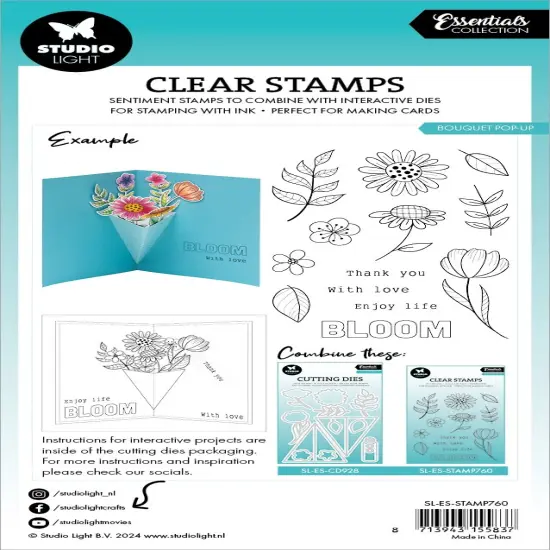 Studio Light Essentials Stamp-Nr. 760, Bouquet Pop-Up {2}