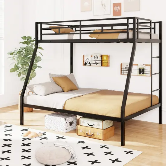 Metal Slatted Bed Frame for Teens Adults Noise-Free No Box Spring Required Black {1}