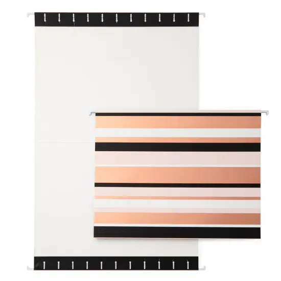12 Pack Decorative Hanging File Folders, Letter Size, 1/5 Cut Tabs, Rose Gold Foil Stripes (9.5 x 11.5 In) Multicolor {6}