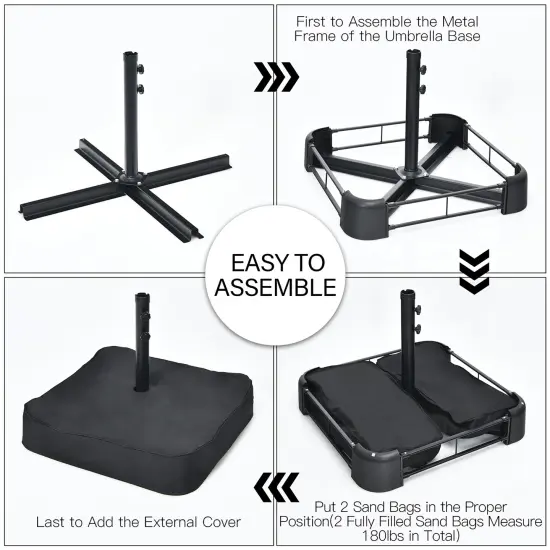 Costway 15 Ft Patio Double Sided Umbrella Outdoor Market Umbrella BeigeTanOrangeBurgundy {6}