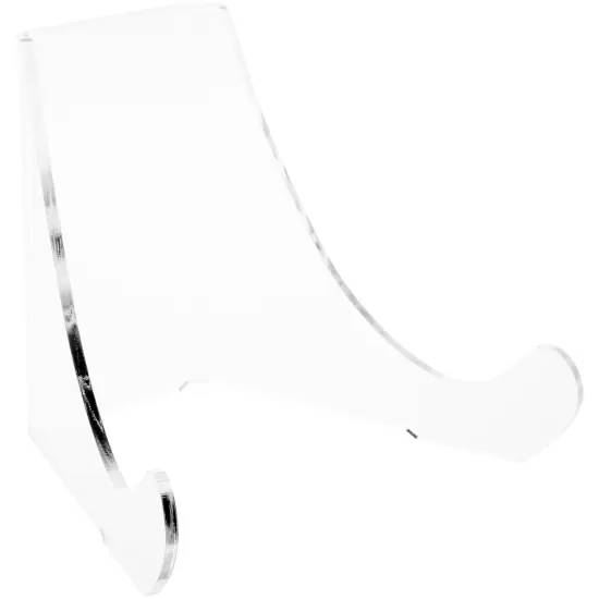 Plymor Clear Acrylic Flat Back Easel With Rounded Support Ledges, 6" H x 7.25" W x 6" D {2}