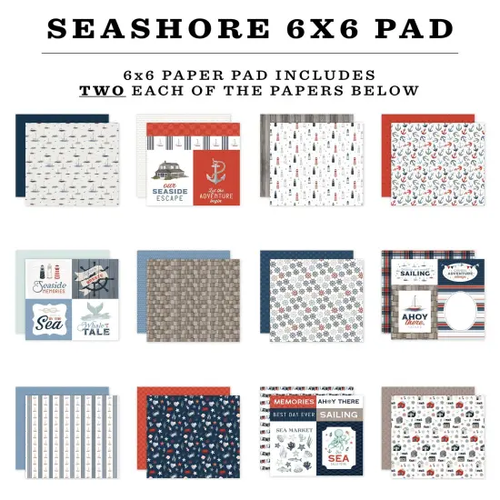 Carta Bella Double-Sided Paper Pad 6"X6-Seashore {3}