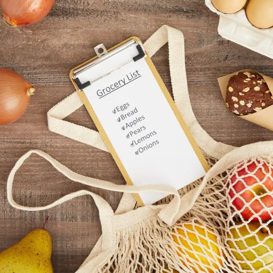 12 Pack Mini Wooden Clipboards with Low Profile Clip, 4x8 Wood Clip Boards for Pocket Sized Notepads, Restaurant Receipt Brown {2}