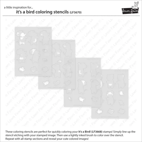 Lawn Clippings Coloring Stencils-It's a Bird! {3}