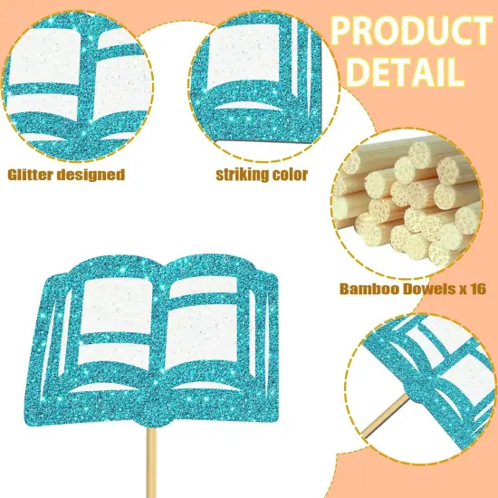 Back to School Party Centerpiece Sticks Glitter {3}