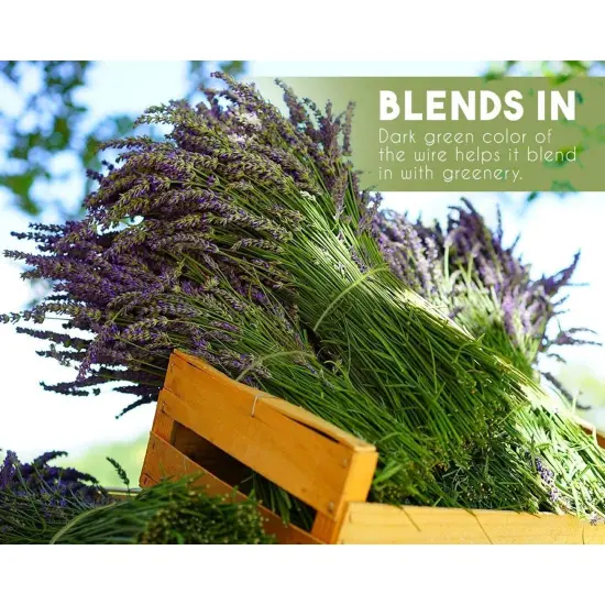 200 Pieces 19 Gauge Dark Green Floral Stem Wire for DIY Crafts, 16 In Paper Wrapped Wire for Artificial Flower Arrangements {5}