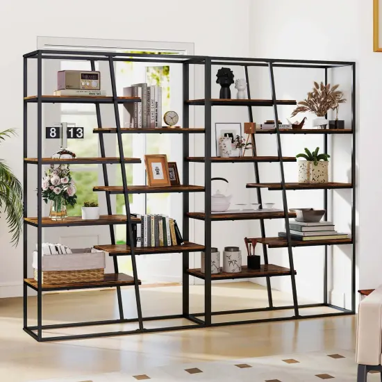Costway 71" Tall Bookshelf with Heavy-duty Metal Frame 7-Tier Industrial Etagere Bookcase {6}
