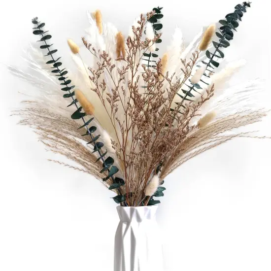 Olive Green Bathroom Decor and Boho Wedding Bouquets - Blended Dried Bouquet and Pampas Grass Bouquet - Unleash Your Creativity with Chic {3}