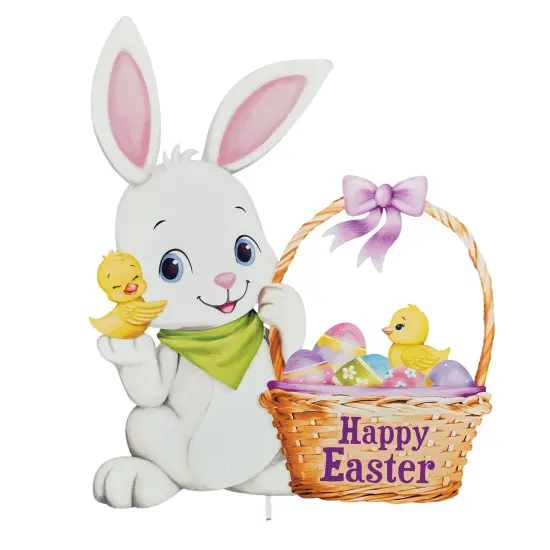 Collections Etc Adorable Happy Easter Bunny Outdoor Garden Stake {2}