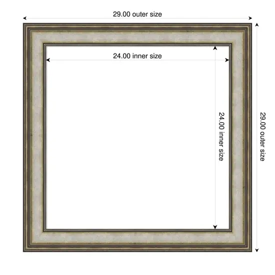 Mezzanine Framed Dry Erase Magnetic Board Antique Silver {4}