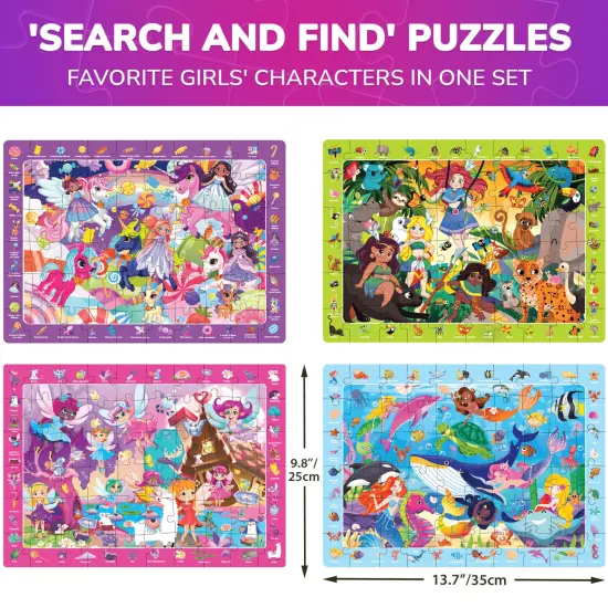 60 Pcs Puzzles for Kids | Unicorns, Amazonians {3}