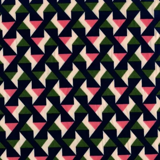 1 Yard DTY Geo Print Knit Fabric Soft Stretch Polyester Spandex, 58/60&rdquo; Wide MUSTARD/TEAL {3}