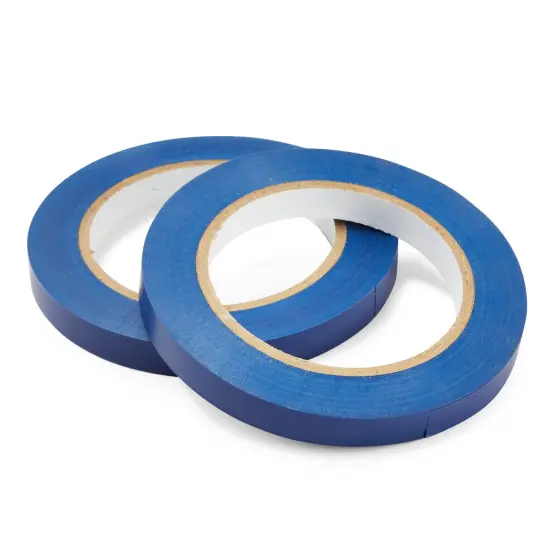 2 Rolls Vinyl Pinstripe Tape, 1/2-Inch x 36 Yards Gym Floor Tape for Marking Vehicles, Warehouse Grid Lines, Construction Sites (0.16mm, Dark Blue) {7}