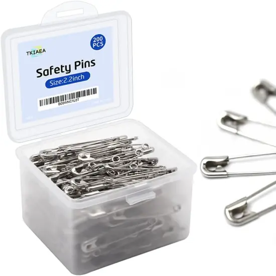 Safety Pins 200Pcs, Large Safety Pins 2.2 Inches {1}