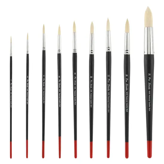 Creative Mark Powercryl Ultimate Acrylic Paint Brushes - Round Assorted Sets of 3, Artist Paint Brushes, 3 Diameters of Synthetic Hair Filament, Fine Control of Heavy Acrylics, Water Soluble Oils, and More {4}