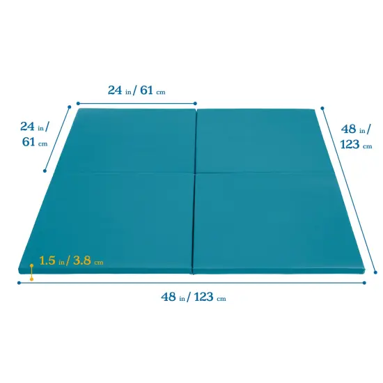 Play Patch Activity Mat Squares, Modular Playmat, 4-Pack Turquoise {2}