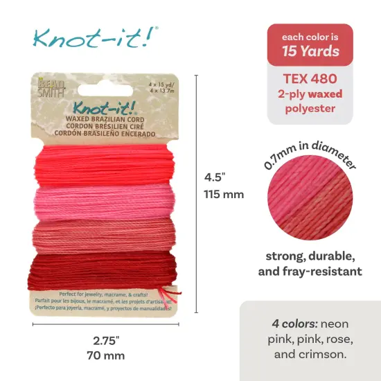 The Beadsmith Brazillian Waxed Cord Mix Floral Vibes {4}