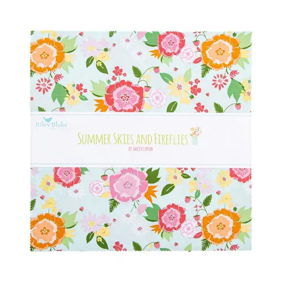 Summer Skies and Fireflies 10" Square Pack (Layer Cake / 10" Stacker) by Gracey Larson for Riley Blake (10-16370-42) {1}