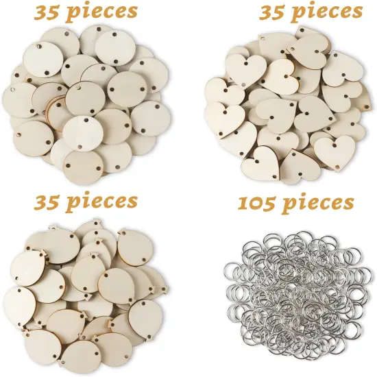 210 Pieces in Total for Family Sign Birthday Calendar,Family Birthday Plaque Tags Wooden {3}