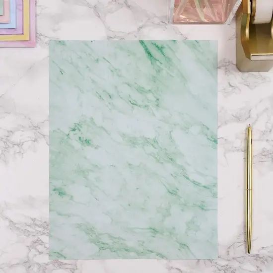 Marble Stationery Paper in 6 Colors, Letter Size (8.5 x 11 In, 96 Sheets) Multicolor {3}