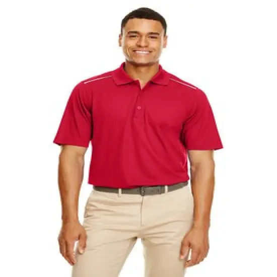 CORE&reg; Men's Polo with Reflective Piping Classic Red {3}