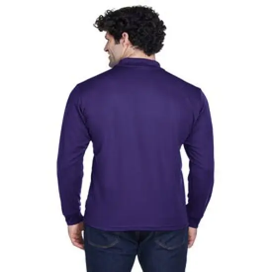 CORE365&reg; Men&rsquo;s Pinnacle Performance Long Sleeve Piqu&eacute; Polo &ndash; Moisture-Wicking, UV Protection, Anti-Microbial, Athletic Fit True Royal {6}