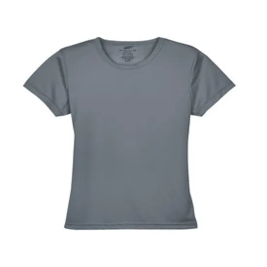 UltraClub&reg; Ladies Cool & Dry Sport Performance Interlock T-Shirt Charcoal {1}