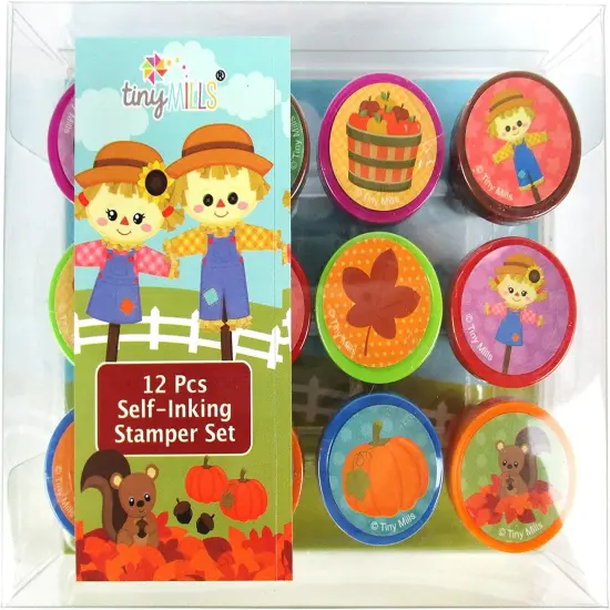 12 Pcs Fall Harvest Thanksgiving Stamp Kit for Kids {4}