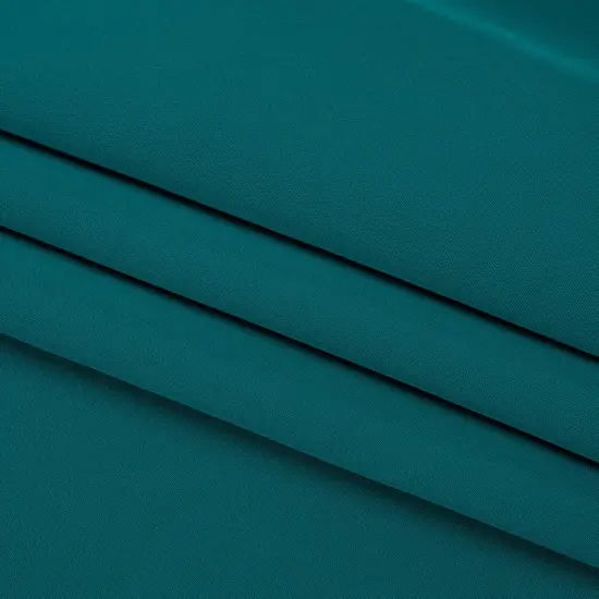 1 Yard Deep Teal Silk Crepe Fabric Premium Four Ply for Sewing Projects, 44 Inches Width {4}