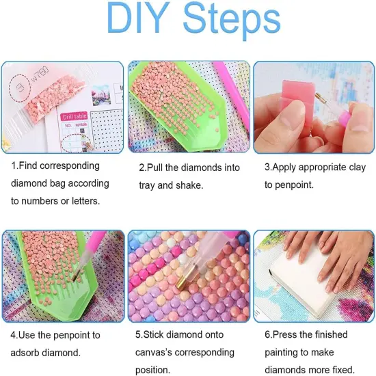 Moon Diamond Art Kits for Adults, Rose Butterfly 5D Diamond Painting Kits for Adults,Diamond Painting Diamond Art with Full Drill Diamond Dots DIY Gem Crafts Kits for Home Decor Gift-12x16in {5}