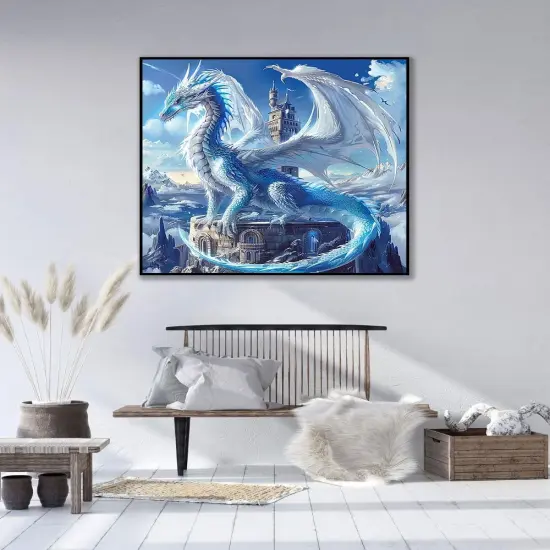 5D Ice Dragon Diamond Art Painting Kits for Adults Beginners {3}