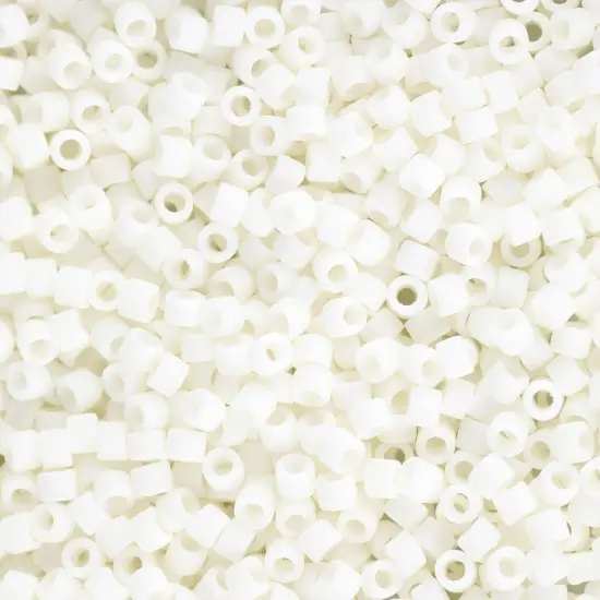 Miyuki Delica Seed Beads &ndash; Size 11/0 (1.6 mm), DB0352, Matte Opaque Glazed Luster Ivory, 7.2 g, Approx. 1440 Beads, Made in Japan {2}