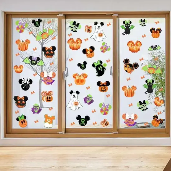 Halloween Window Clings Fall Stickers Decorations 9 Sheets {5}