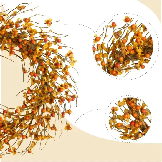 18 Inch Fall Berries Flower Wreath {5}